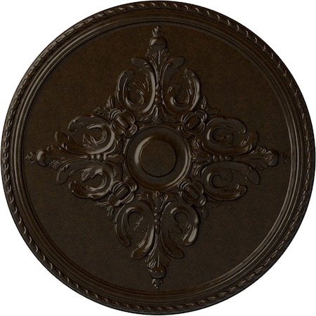 Ekena Millwork Milton Ceiling Medallion (Fits Canopies up to 7 7/8"), Hand-Painted Bronze, 40 5/8"OD x 1 3/4"P CM40MIBZS